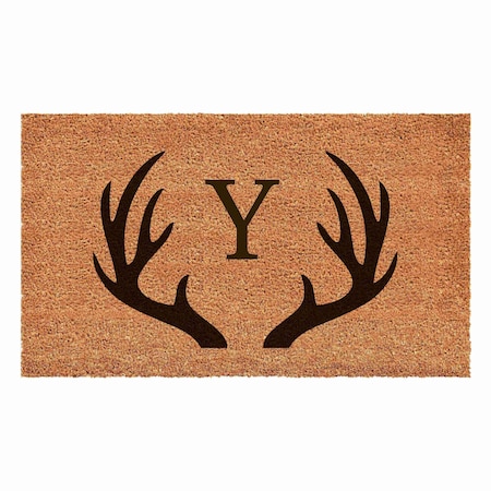Calloway Mills Monogram Door Mat, Black, Natural, 24 in W x 36 in L 108802436Y